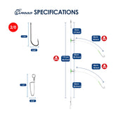 Deep drop snapper rig with Aberdeen hook